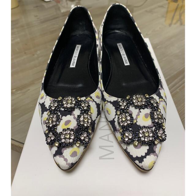 MANOLO BLAHNIK - マノロブラニク ハンギシ フラットパンプス 37 used美品の通販 by free free 's