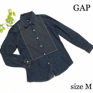 ギャップ(GAP)のGAP ギャップ　デニムシャツ　長袖　刺繍　カジュアルシャツ　コットン　Mサイズ(シャツ/ブラウス(長袖/七分))