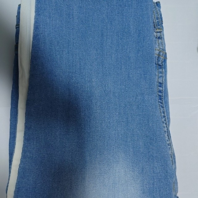 ラインパンツ ネイビーブルー 2XL 青 紺 ダメージ デニム ジーンズ メンズのパンツ(デニム/ジーンズ)の商品写真