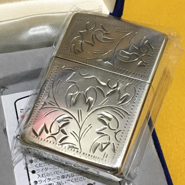 ZIPPO STERLING SILVER 純銀手彫りベネチアン 両面仕様 プチプラ 7316