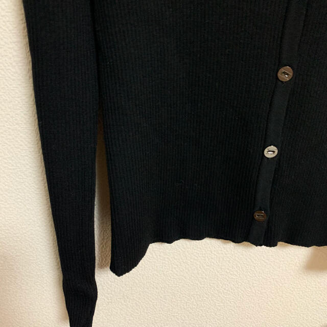 BURBERRY(バーバリー)のバーバリー 黒  セーター カーディガン 羊毛 トップス  秋冬コーデ  レディースのトップス(カーディガン)の商品写真