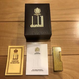 ダンヒル(Dunhill)のダンヒル　dunhill ガスライター　ゴールド　アンティーク(タバコグッズ)