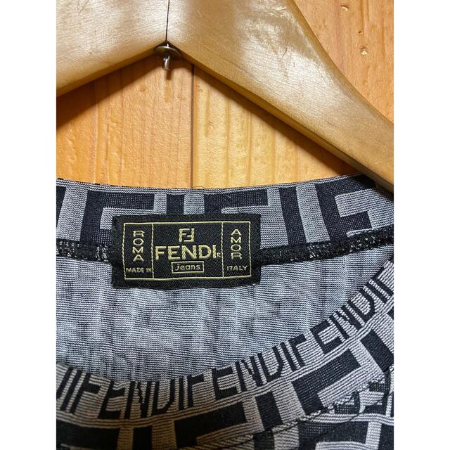オールド FENDI フェンディ ロゴ ズッカ柄 長袖 カットソー-eastgate.mk
