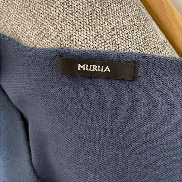 MURUA(ムルーア)のムルーア　ニットワンピース　ネイビー レディースのワンピース(ひざ丈ワンピース)の商品写真