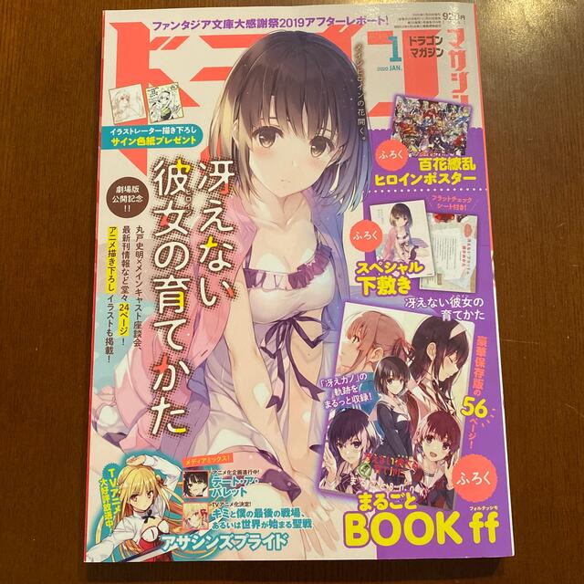 角川書店(カドカワショテン)のドラゴンマガジン 2020年1月号 冴えない彼女の育てかた　まるごとBOOK エンタメ/ホビーのアニメグッズ(その他)の商品写真