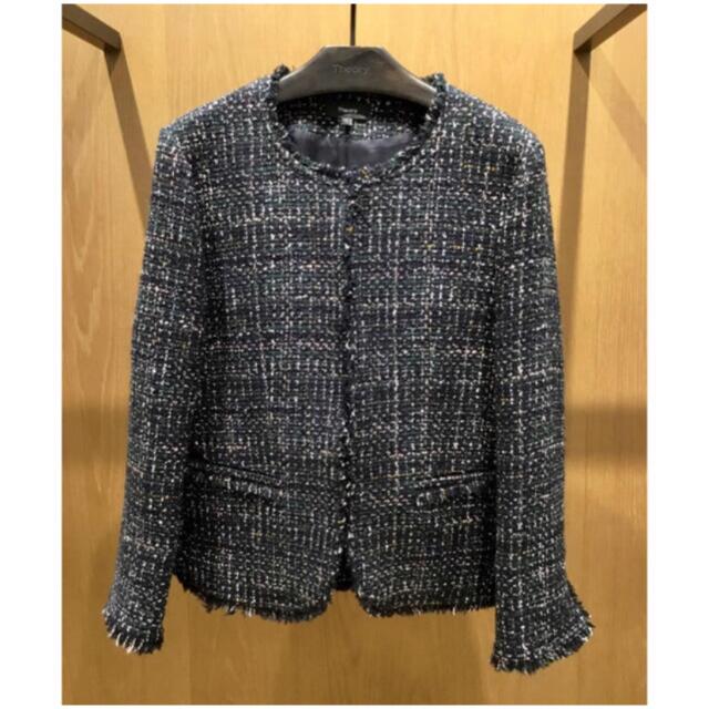 Theory - Theory 19ss ツイードノーカラージャケットの通販 by Theory - Theory 19ss ツイードノーカラージャケットの通販 by