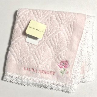 ローラアシュレイ(LAURA ASHLEY)のローラアシュレイ LAURAASHLEY  タオルハンカチ    パステルピンク(ハンカチ)