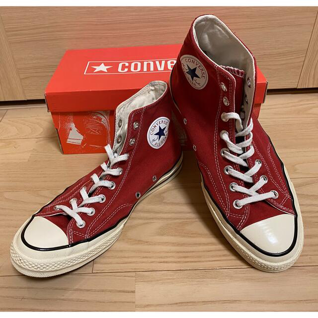 美品】CONVERSE CT70 チャックテイラー 三ツ星28cm クリムゾン-