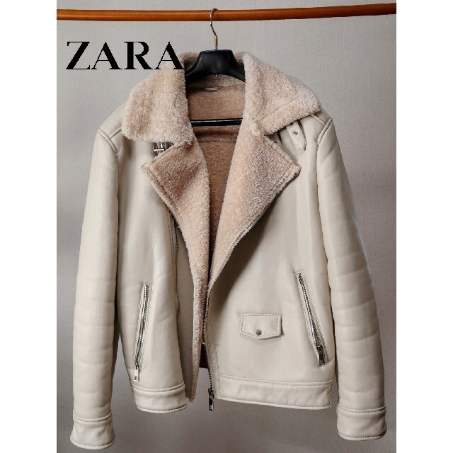 ZARA ボアライダースジャケット