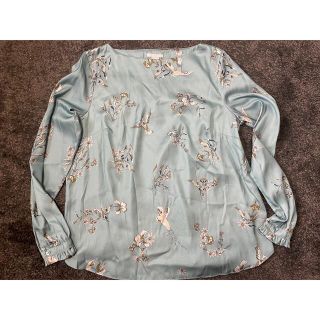 エイチアンドエム(H&M)の【H&M】ブラウス/水色/鳥柄/インコ柄(シャツ/ブラウス(長袖/七分))