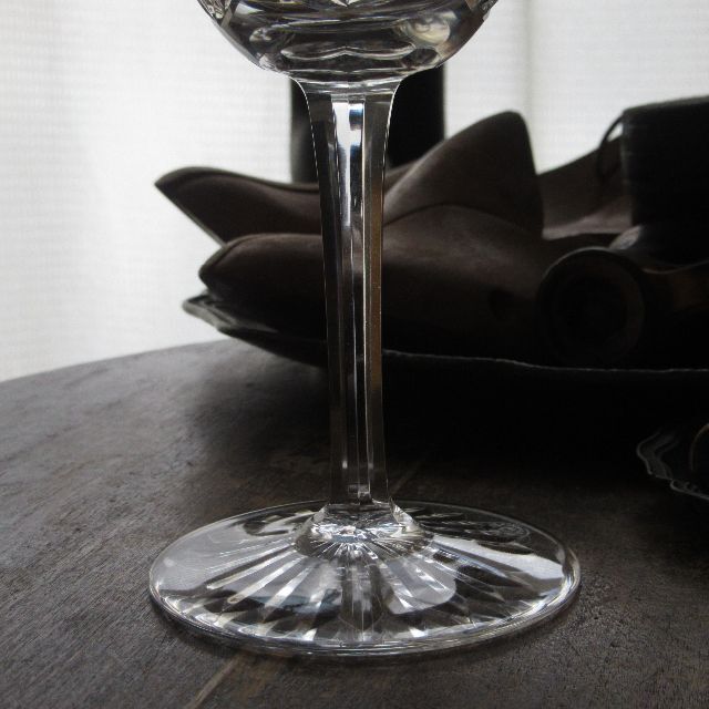 Baccarat(バカラ)のアンティークバカラ　1910年頃「EPRON（11432）」ワイングラス　刻印有 インテリア/住まい/日用品のキッチン/食器(グラス/カップ)の商品写真
