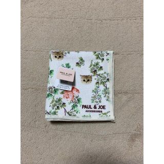 ポールアンドジョー(PAUL & JOE)の新品☆ ポール&ジョーの猫×お花タオルハンカチ(ハンカチ)