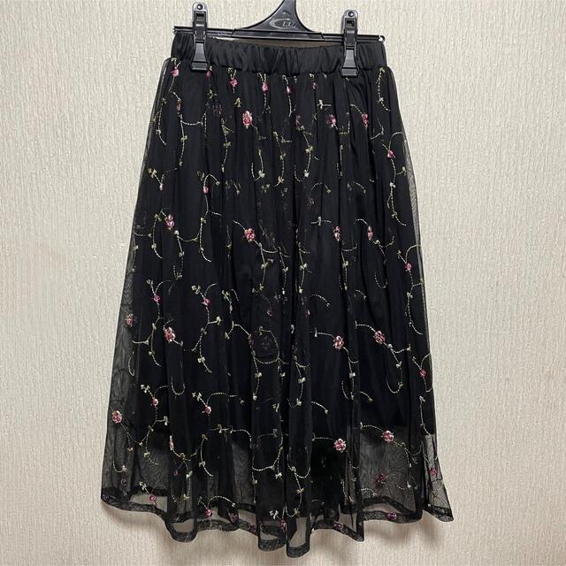 黒　チュールスカート レディースのスカート(その他)の商品写真