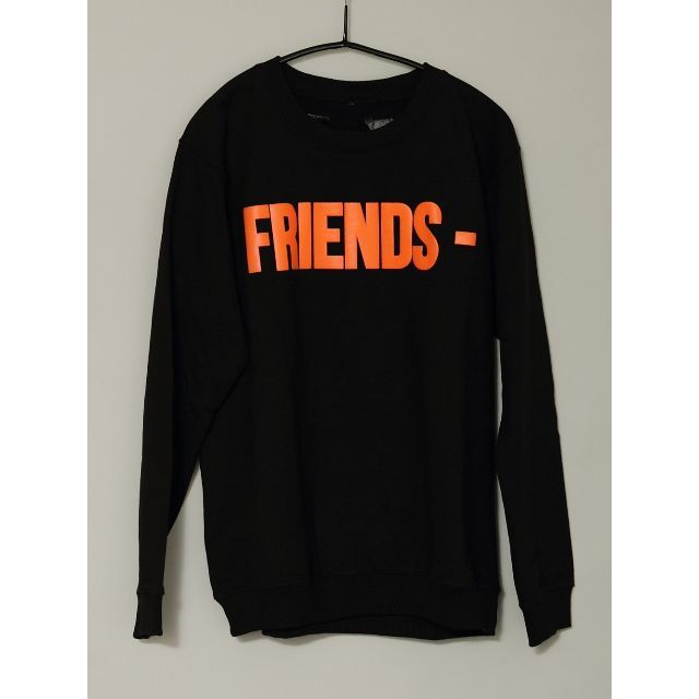 50cm身幅VLONE FRIENDS CREWNECKSWEATSHIRT BLACK M