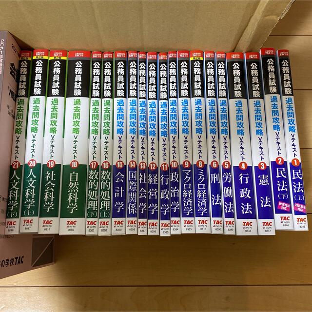 TAC出版(タックシュッパン)の【2月中限定値下げ】TAC 公務員試験 対策テキスト 問題集 ノート　一式セット エンタメ/ホビーの本(語学/参考書)の商品写真