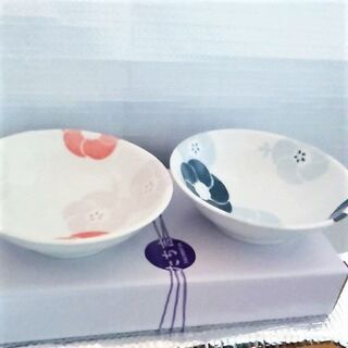 タチキチ(たち吉)の新品★未使用 小鉢 日本製たち吉2点13.3cm陶器プレート花柄 小皿 花模様(食器)