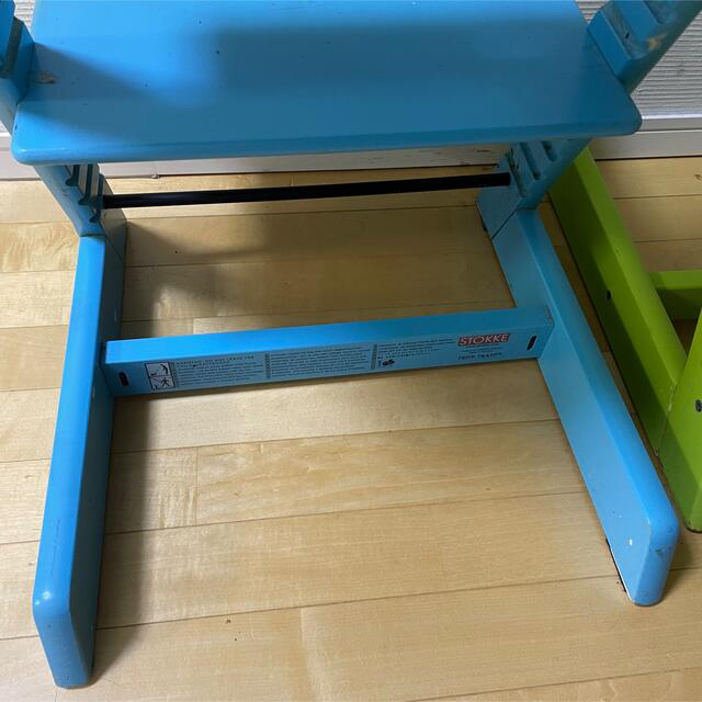 Stokke(ストッケ)のすみっコ屋様専用　ストッケ トリップトラップ ターコイズブルー グリーン セット キッズ/ベビー/マタニティの寝具/家具(その他)の商品写真