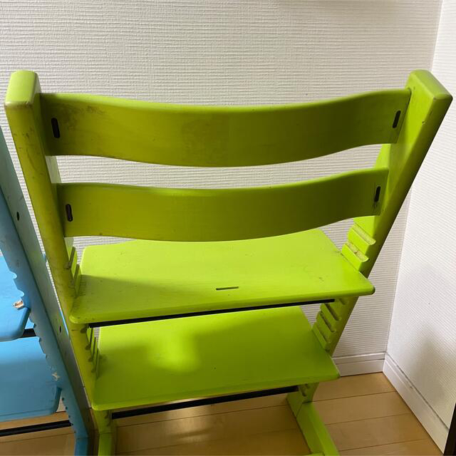 Stokke(ストッケ)のすみっコ屋様専用　ストッケ トリップトラップ ターコイズブルー グリーン セット キッズ/ベビー/マタニティの寝具/家具(その他)の商品写真