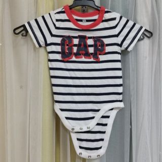 ベビーギャップ(babyGAP)のGAP ロンパース ストライプ 半袖 70cm(カバーオール)