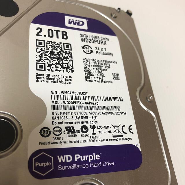 WD Purple WD20PURX 2TB HDD 1