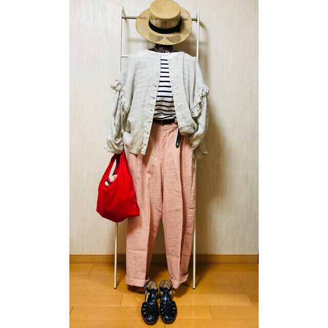 nest Robe - 【ネストローブ】リネンサフィランブラウス nest Robe - 【ネストローブ】リネンサフィランブラウス
