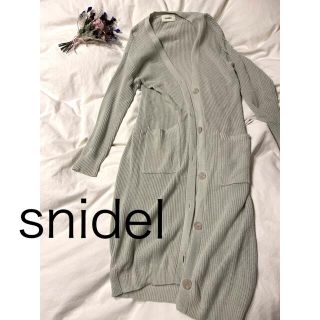 スナイデル(SNIDEL)のsnidel. ロングカーディガン.ミントグリーン(カーディガン)