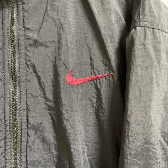 NIKE ナイキ ナイロンジャケット リバーシブル 刺繍ロゴ 90s 銀タグ