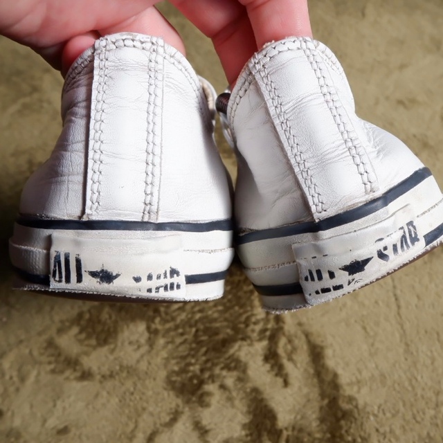 CONVERSE - 激レア!USA製90sレザーコンバース アシンメトリーUS8 1/2