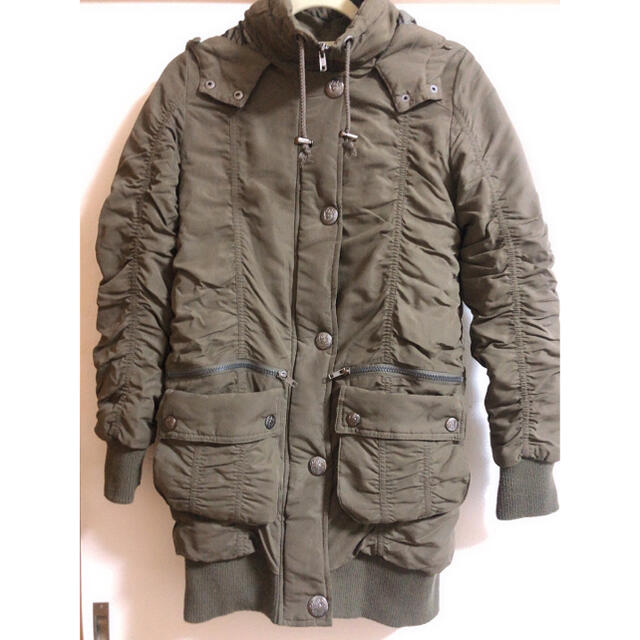 モッズコート　カーキ　中綿コート レディースのジャケット/アウター(モッズコート)の商品写真
