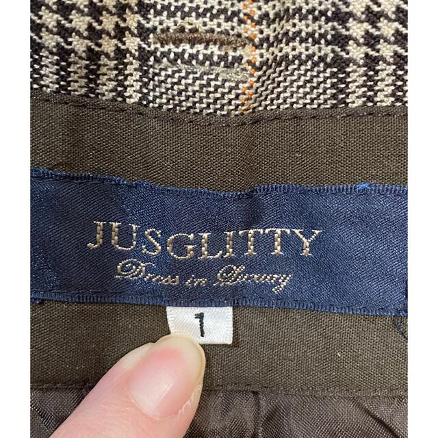 JUSGLITTY(ジャスグリッティー)のジャスグリッティー　ベルト付チェックワイドパンツ レディースのパンツ(カジュアルパンツ)の商品写真