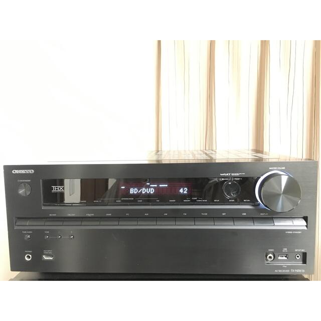 完動品ONKYO7.1ch対応TX-NR616黒色純正リモコン／元設定用マイク付