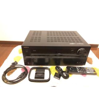 完動品ONKYO7.1ch対応TX-NR616黒色純正リモコン／元設定用マイク付