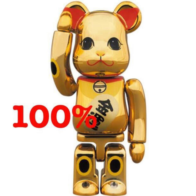 BE@RBRICK 招き猫 金運 金メッキ 参 100％