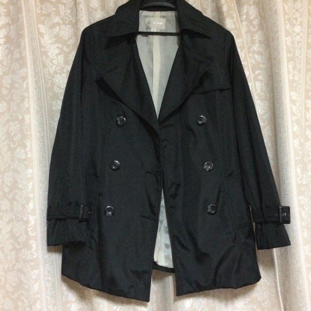 黒トレンチコート レディースのジャケット/アウター(ロングコート)の商品写真