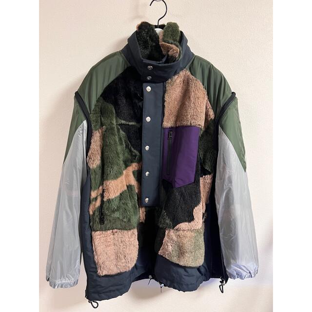 sacai - Sacai x KAWS Jacquard Faux Fur Blouson