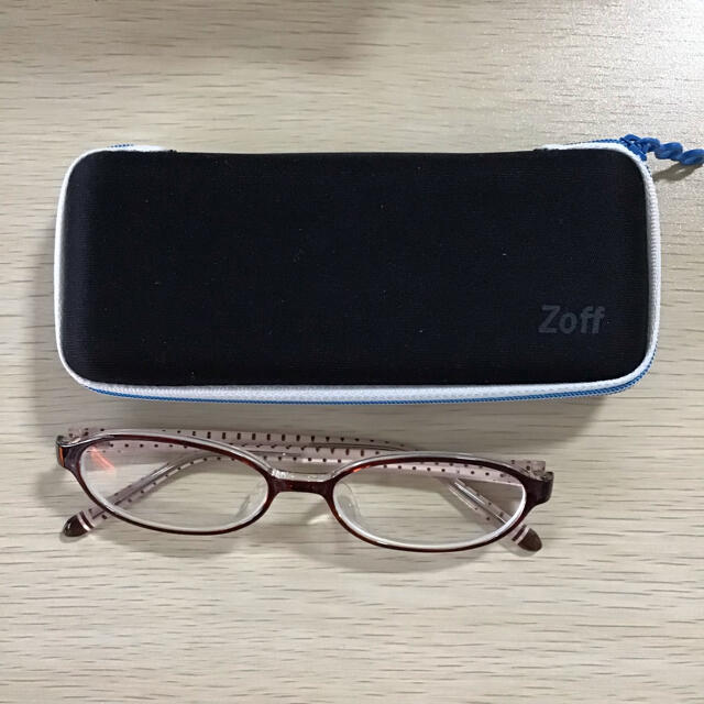 Zoff(ゾフ)のZoff眼鏡ケース　黒×ブルー レディースのファッション小物(サングラス/メガネ)の商品写真