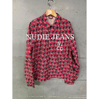 ヌーディジーンズ(Nudie Jeans)の美品！NUDIE JEANS 総柄ナイロンジャケット！(ナイロンジャケット)