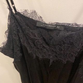 ザラ(ZARA)の☺︎サテンキャミソール ワンピース(ミニワンピース)