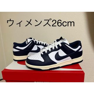 ナイキ(NIKE)のナイキ　ウィメンズ　ダンクロー　ヴィンテージ　ネイビー(スニーカー)