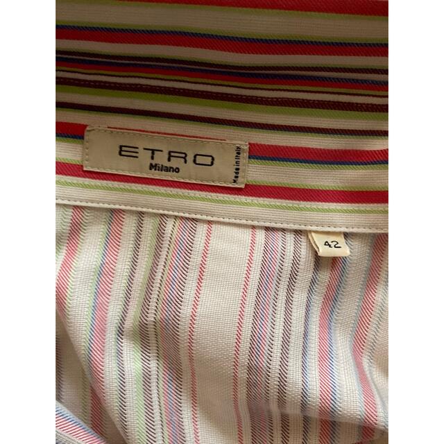 ETRO(エトロ)のエトロ　ストライプシャツ　サイズ42 長袖 レディースのトップス(シャツ/ブラウス(長袖/七分))の商品写真