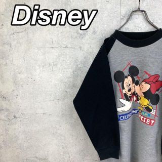 ディズニー(Disney)の希少 90s ディズニー ミッキー ロンT ビッグプリント 美品(Tシャツ/カットソー(七分/長袖))
