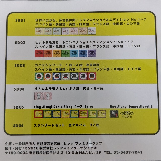 ヒッポファミリークラブ 多言語マテリアルSDカード