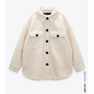 ザラ(ZARA)のZARA ナチュラル　ホワイト　アウター　ジャケット　Mサイズ(その他)