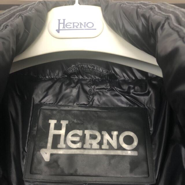 HERNO(ヘルノ)のファー付き　ヘルノダウンコート HERNO レディース ロング ブラック レディースのジャケット/アウター(ダウンコート)の商品写真