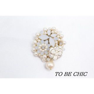 トゥービーシック(TO BE CHIC)の【RA817】TO BE CHIC テュービーシック パールビーズ ブローチ(ブローチ/コサージュ)