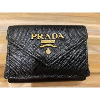 プラダ(PRADA)のPRADA 財布 サフィアーノ レター ブラック(財布)