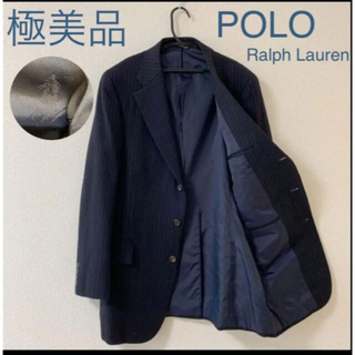 ポロラルフローレン(POLO RALPH LAUREN)の極美品　POLO ラルフローレン ジャケット　ストライプ　スーツ(テーラードジャケット)