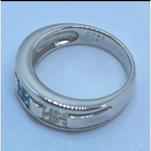 雪様専用　プラチナ　ブルー　ダイヤモンド　リング レディースのアクセサリー(リング(指輪))の商品写真