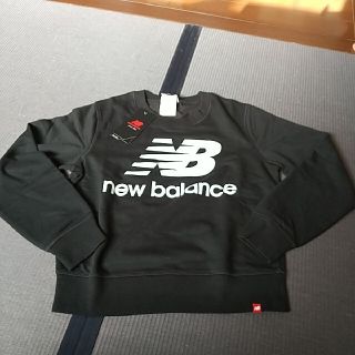 ニューバランス(New Balance)のニューバランス トレーナー スウェット上 黒 レディースＭ 新品タグ付き(トレーナー/スウェット)