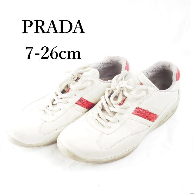 PRADAプラダ*スニーカー*7-26cm*白*K7635